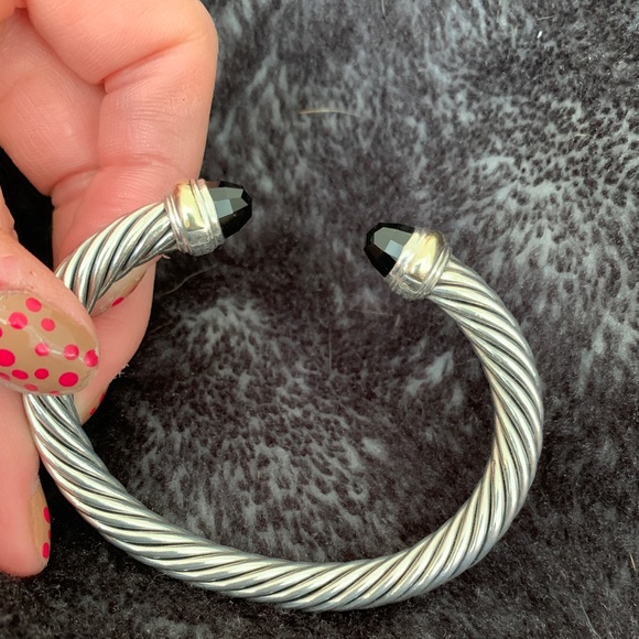 David Yurman 7mm black onyx bracelet - Picture 2 of 3